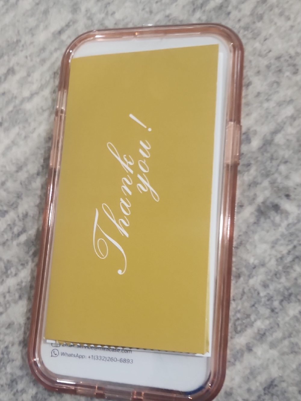 Mi Rose Gold Clear TPU Phone Case